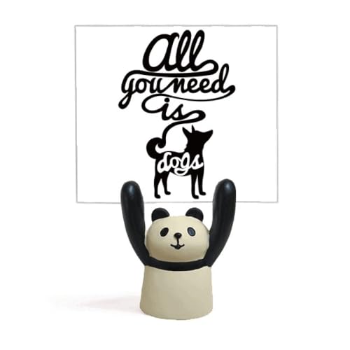 犬の白と黒の引用を必要とします 付箋棚キャラクターパンダ棚飾り