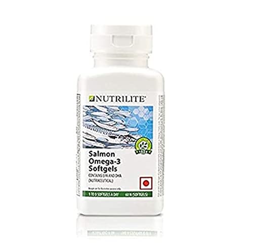 Image of Amway NUTRILITE Salmon Omega-3 60 capsules and multicolor hair /head band - COMBO, 1 count