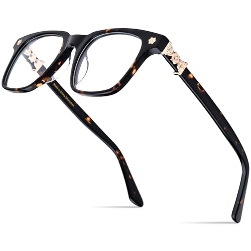 Image of HEPIDEM Acetate Glasses Frame Men Women Square Eyeglasses Optical Spectacles 9395