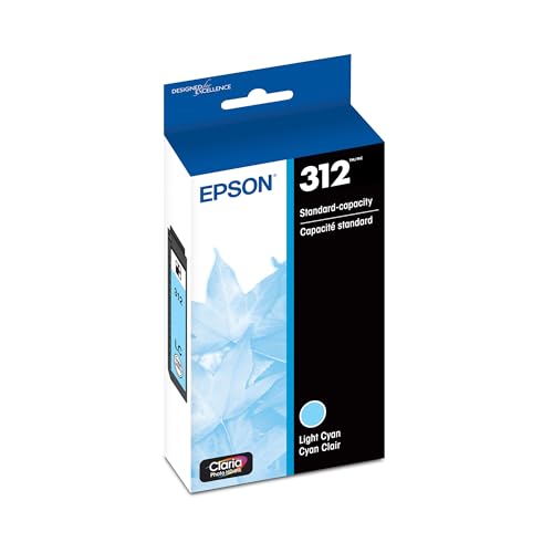 Image of Epson 312 Claria Photo HD Ink Standard Capacity Light Cyan Cartridge (T312520-S) Works with Expression XP-8500, 8600, 8700, 15000