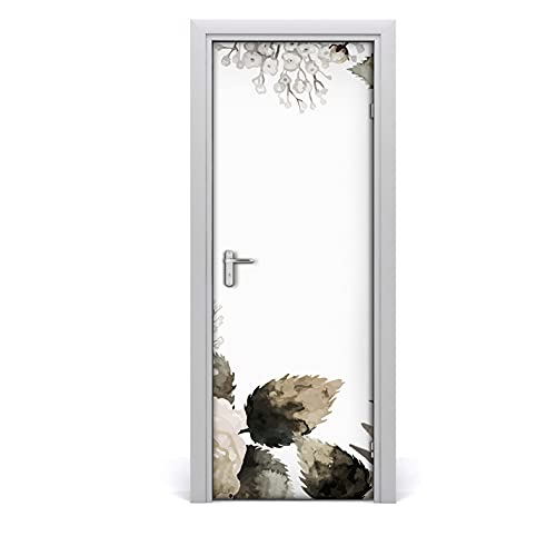 Vinilo para puerta 70x200 cm autoadhesivo de flores de hortensia vintage 2