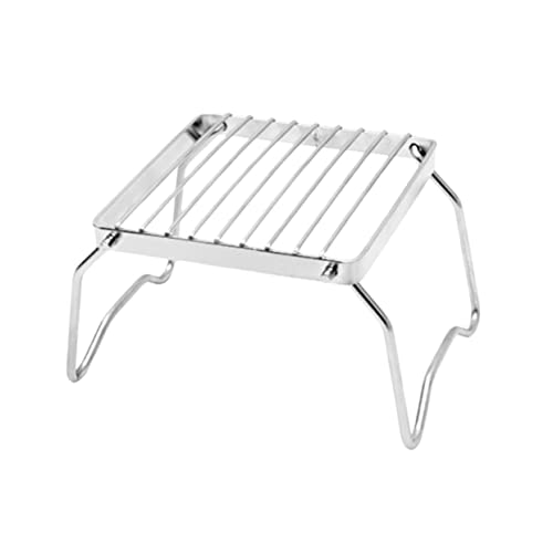 VICASKY Portable Bbq Grill Stainless Steel Folding Design Compact Bbq Tools for Camping and Parks Easy to Assemble Durable Cooking Accessory