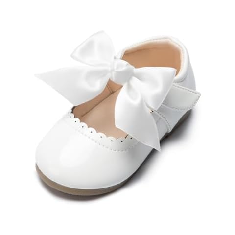 CENCIRILY Girls Mary Jane Shoes with Bow Cover