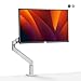 Produktbild ALBERENZ® Einzel Monitorhalterung mit Gasfeder, Verstellbarer Monitorarm für 17-40" Monitore, ergonomisches Design, höhenverstellbar und neigbar, Farbe Silber