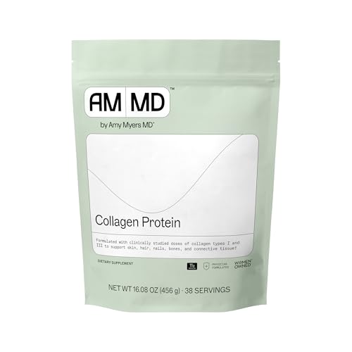 Amy Myers MD Collagen Protein Powder - Type 1 & 3 Collagen - Bovine Collagen to Support Healthy Hair, Skin & Nails - Gluten-Free, Dairy-Free & Non-Soy - 16.08 oz (38 Servings)
