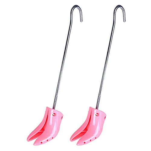 Lot de 2 embauchoirs à chaussures réglables pour étirer la longueur et la largeur pour homme et femme, rose, taille unique Cover