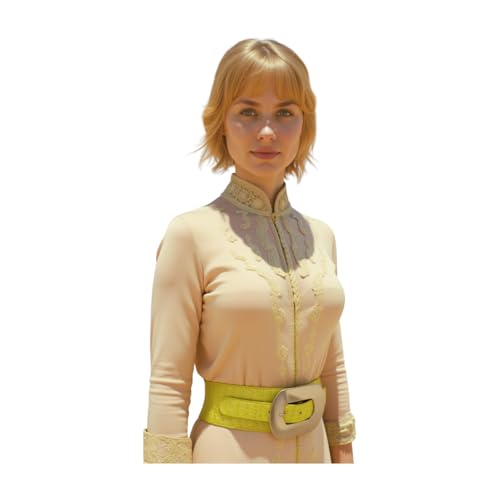 Women Fashion Elastic Faux Leather Wide Belt Silver Metal Buckle M L Bright Apple Green3