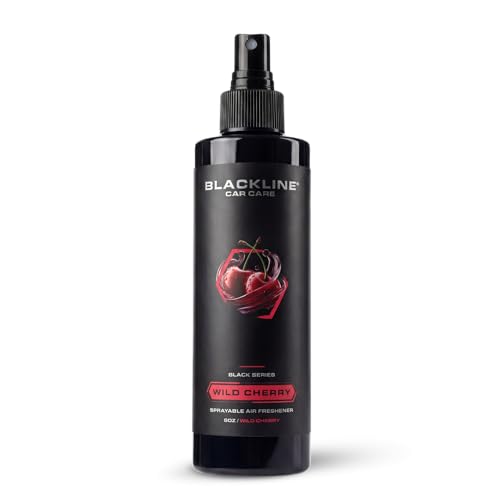Image of Blackline Car Care - Wild Cherry Car Air Freshener Spray, Premium Odor Eliminator for Cars, Trucks, RVs, SUV, or Home Use - 8 fl OZ - Air Freshener - Wild Cherry Spray
