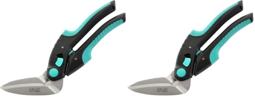Image of C.JET TOOL 10 inch Heavy Duty Carpet Cutter, Industrial Scissors, Multipurpose, Professional Soft Grip Stainless Steel (Turquoise) (Pack of 2)