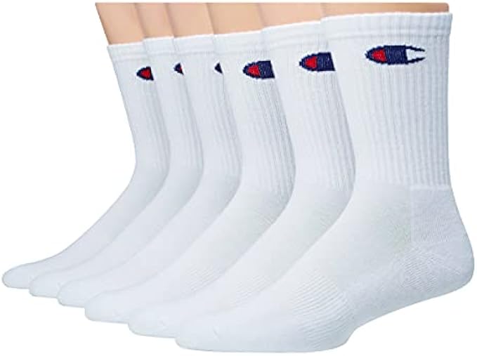 Champion mens Men's Crew Sock 6 Pack With Gift Box