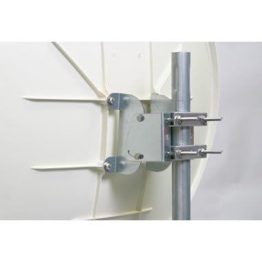 antena parabólica Fibra Composite blanca 60 cm Brides acero inoxidable + LNB Single HD 4 K