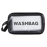 Resistente al agua y fácil de limpiar: nuestra bolsa de lavado de viaje le brinda una excelente función a prueba de agua, y la superficie protege sus artículos de la humedad y la suciedad, duradero, fácil de limpiar y reutilizable, una excelente solución para separar los artículos húmedos de otros cosméticos líquidos.