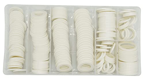 Image of 200PCS 8 Sizes Nylon Oil Drain Plug Gaskets, Washer Assortment Kits Fit M12 M14 M16 M18, M20