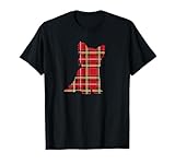 Photo Gallery yorkie silhouette in plaid tartan maglietta Photo Gallery yorkie silhouette in plaid tartan maglietta