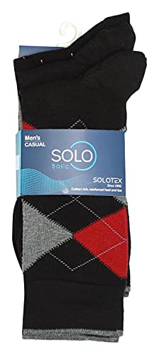 Men's Dress Socks - 6 Pack (Multicolor) Cotton Rich Blend Comfort Crew Socks4