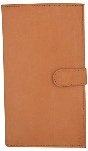 Marshal Genuine Leather Bi-fold Card Holder #1629CF Tan3