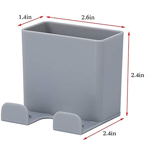 2 Pack Wall Mount Phone Holders, Phone Holder For Wall Adhesive Cell Phone Smartphone Charging Brackets Holders Shelf Remote Control Stand Organizer Storage Box For Bedroom Bathroom Office #TOP1