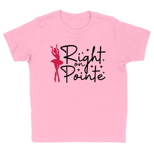 Right On Pointe Ballet Kids T-Shirt Youth Small Light Pink