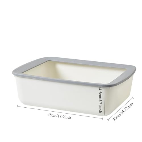 Arenero para gato desmontable semi cerrado blanco miniatura 2