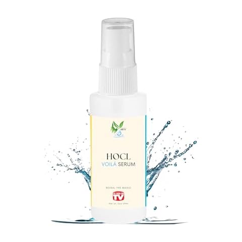 VoilaVe Pure Hypochlorous Acid Serum, Anti-Wrinkle Hypochlorous Acid Face Serum for Redness - Reduce Dryness, Skin Irritation, Eye Puffiness & Dark Circles | HOCL Serum for Acne & Spots 2.0 Oz Cover