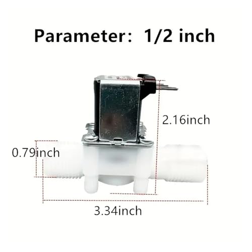 Válvula solenoide de plástico de 1/2 AC220V interruptor neumático y controlador de agua 7