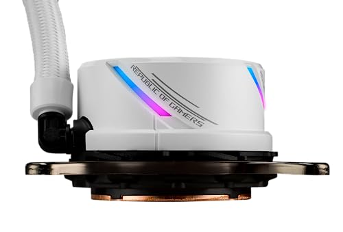 Sistema di raffreddamento a liquido all-in-one per CPU ROG Strix LC 360 RGB White Edition (Aura Sync, 3 ventole per radiatore RGB indirizzabili ROG da 120 mm, bianco) - Sistema di raffreddamento - Immagine 6