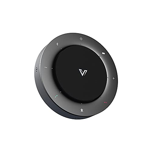 AV Access Bluetooth Speakerphone Full-Duplex Audio, 4 AI Mics Beamforming, 8 Meter 360°Voice Pickup, Loud & Clear, Echo Cancellation, Computer Microphone Speaker for Skype Zoom Teams Conference Calls