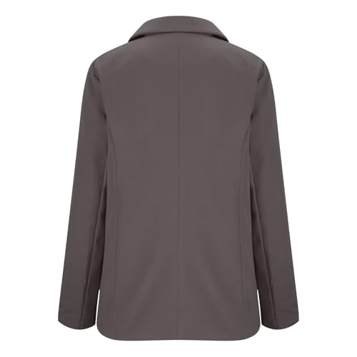Women's Blazers Casual Dressy Lapel Collar Long Sleeve Single Button Open Front Blazer Jackets Work Office Suits3