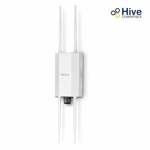 TRENDnet TEW-941APBO 5 dBi WiFi 6 AX1800 Outdoor PoE+ Omni Directional Access Point con IP67 miniatura 5