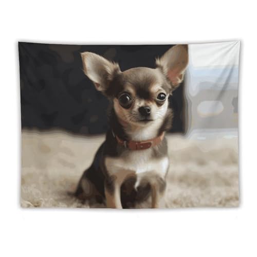 Tapisserie murale motif chihuahua mignon affiche esthétique décoration chambre