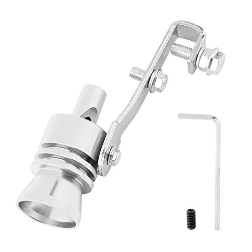 1 * silbato turbo Duokon Universal Car Exhaust Pipe Turbo Whistle para automóvil ATV SUV Auto Accesorios(Plata)