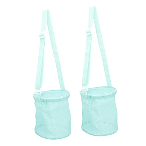 Homoyoyo 2pcs Large Beach Bag Mesh Beach Toy Storage Bag for Boys and Girls Mesh for Toys Sand Organizer Portable Bucket