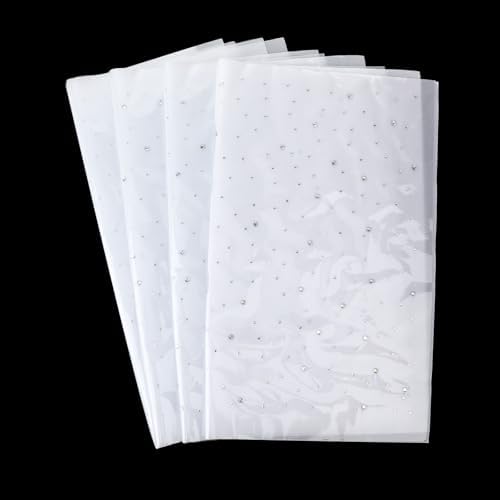 Amazon.com: 4 Sheets Iron on Rhinestone Transfers for Clothing Crystal ...