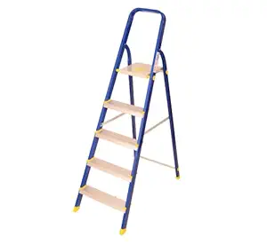 Sky High 5 Step Foldable Aluminum Ladder with Anti-Skid Step for Home Kitchen Garden Made in India