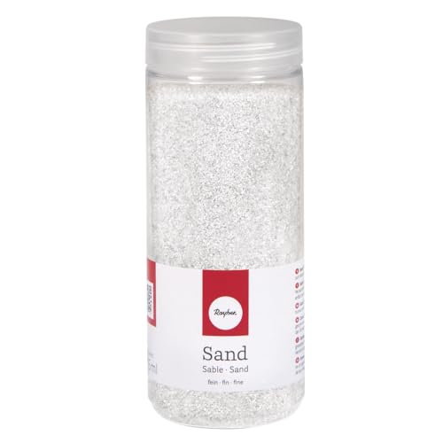 RAYHER HOBBY Rayher 39339102 Sand, fein, 0,1-0,5 mm, Dose 475 ml, weiß
