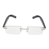 BONKZEBU Gafas de Traducción AI 5.3, 144 Idiomas Gafas de Traductor Inteligente sin Montura en Tiempo Real con Lentes Anti Luz Azul para Viajes Llamadas Musicales IP54
