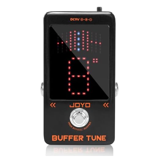 JOYO Buffer Tuner Pedal Built-in Buffer with Accurate Tuning and LED Screen for Electric Bass Guitar Effects (Buffer Tune JF-19)
