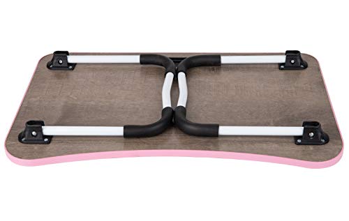Mind Reader Woodland Collection, Portable Laptop Desk/Breakfast Table, Collapsible, Portable, Folding Legs, Pink #TOP4