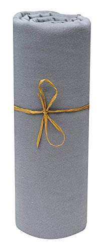 P'tit Basile - Drap housse bébé en coton Jersey Bio pour matelas 60x120 cm, Gris foncé. Extensible avec son élastique tout autour, Coton peigné tout doux de qualité supérieure