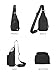 WESTBRONCO Small Sling Bag for Women Nylon Crossbody Purses, Lightweight Crossbody Sling Backpck with Water Bottle Holder for Travel Casual Daily, Black