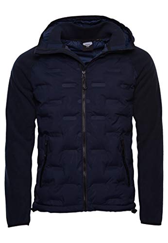 Superdry Sonic City Hybrid Zip Thru Men's Jacket, navy, 3XL