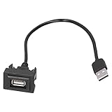 Cargador de extensión USB para automóvil ABS Carga rápida Cable de Transferencia de Datos de para Audio Puerto USB Adaptador de Cable Adaptador Toma de Corriente automática Ajuste portátil para