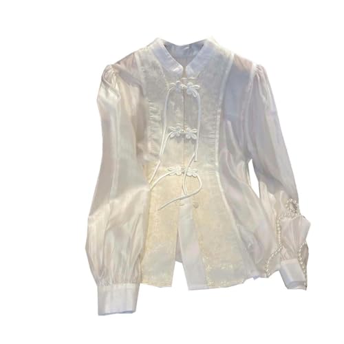 Chemise style chinois modifié haut de gamme en couleur unie