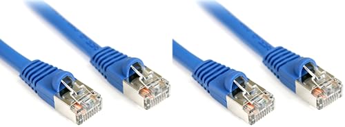 StarTech.com 15 ft. (4.6 m) Cat5e Ethernet Cable - Power Over Ethernet - Shielded - Blue - Ethernet Network Cable (S45PATCH15BL) | LSZH, Gold-plated RJ45, Patch Cable, Ethernet Cord, Low Smoke, Zero Halogen, Network, Strain Relief, 10Gbps, 27AWG copp