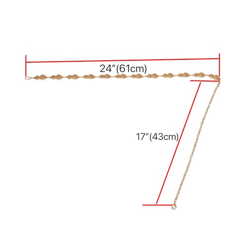 Vintage Metal Rose Chain Belt, Western Floral, Wedding, Women Skinny Dress, Narrow Linked Chain, Boho Belt For Her4