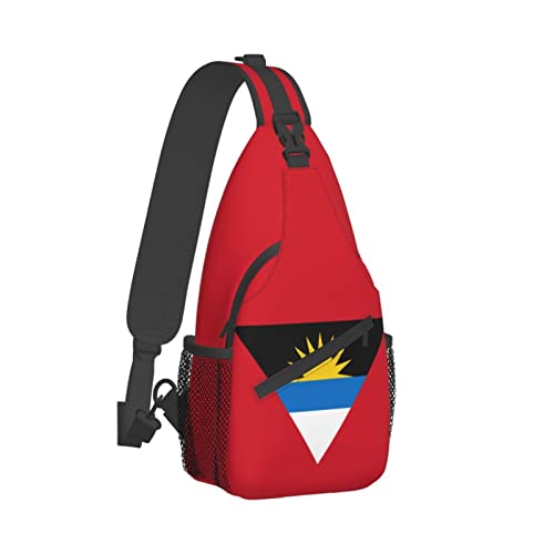 Mochila tipo bandolera unisex con bandera de Antigua y Barbuda miniatura 3