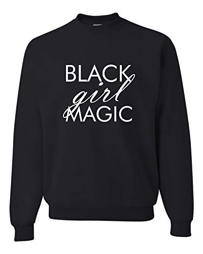 Image of Go All Out Adult Black Girl Magic Sweatshirt Crewneck, Black, M