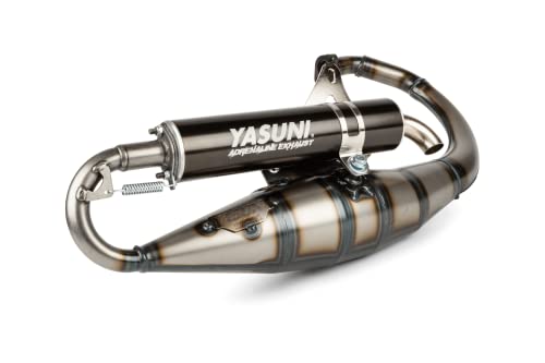 POT D'ECHAPPEMENT YASUNI SCOOT R BLACK ADAPT. MBK BOOSTER - MINARELLI VERTICAL (TUB307B)