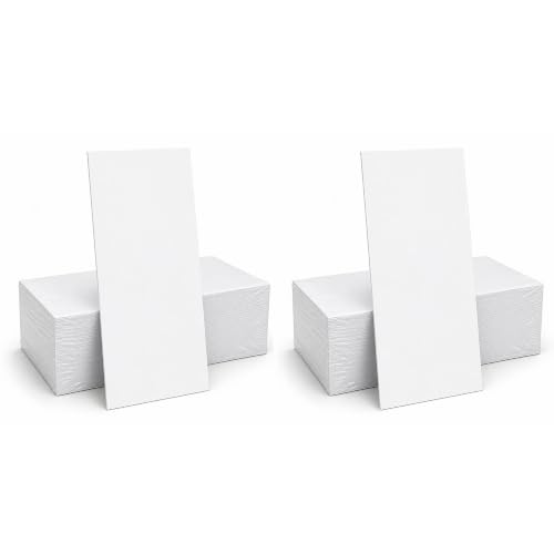 White Business Note Cards 4" x 9" 80lb Cover (218gsm) - 250 Cards (Pack of...