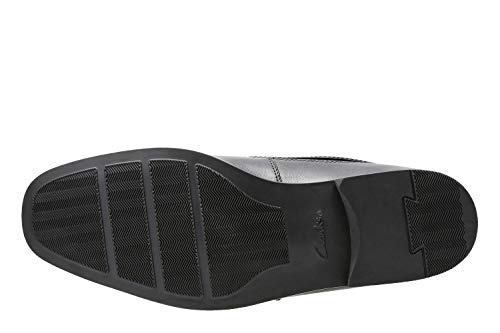 Clarks Herren Tilden Free Slipper, Schwarz Leder, 42.5 EU Weit – Ansicht 4